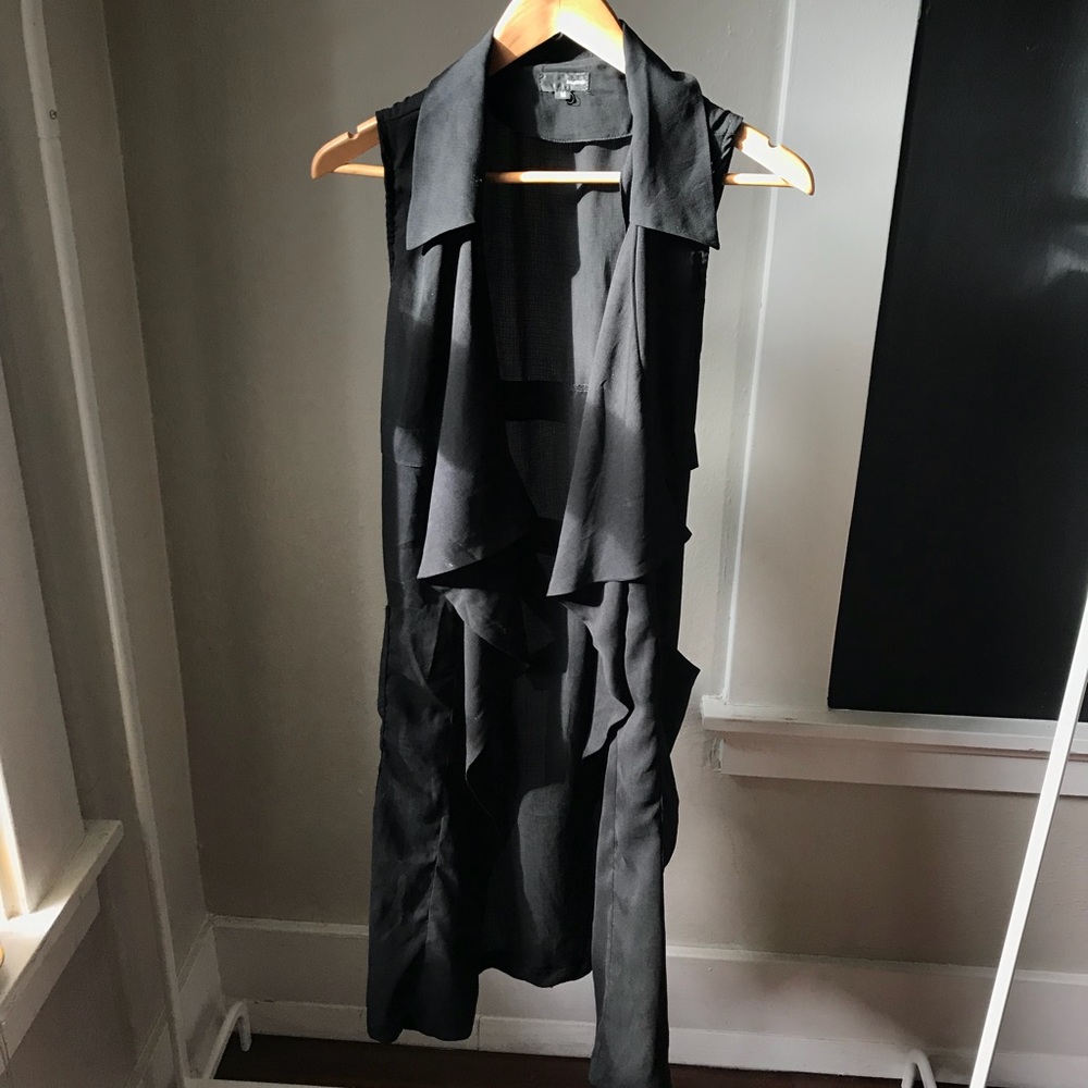 Long Black Vest